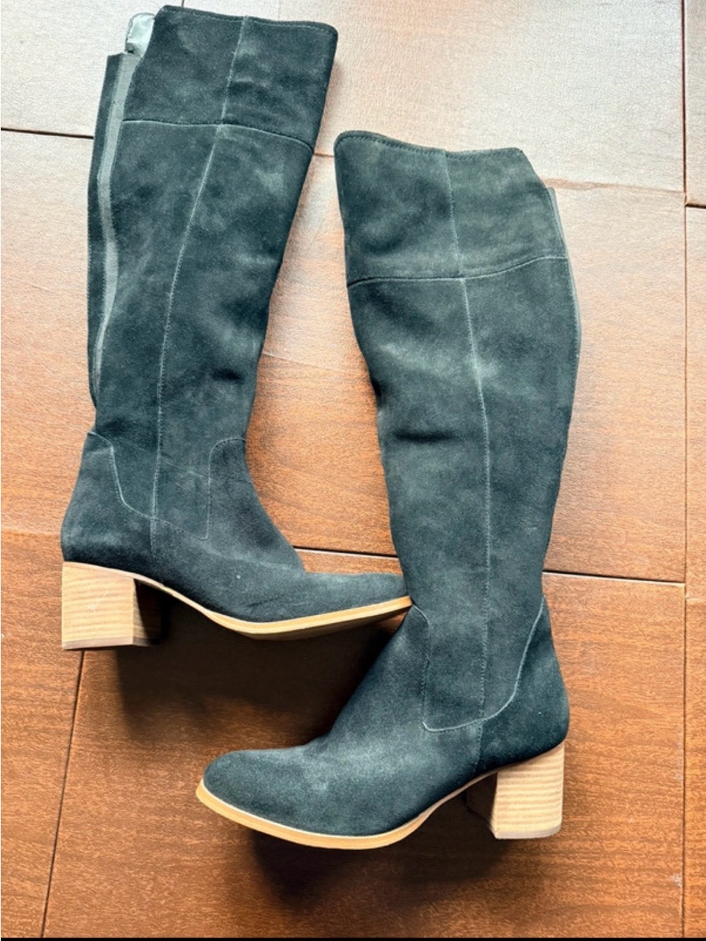 Women's Marc Fisher Over the Knee Suede Block Heel Boots - Black